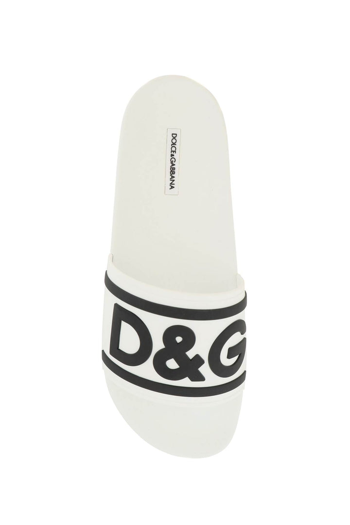 Dolce & Gabbana Logoed Slides   Bianco