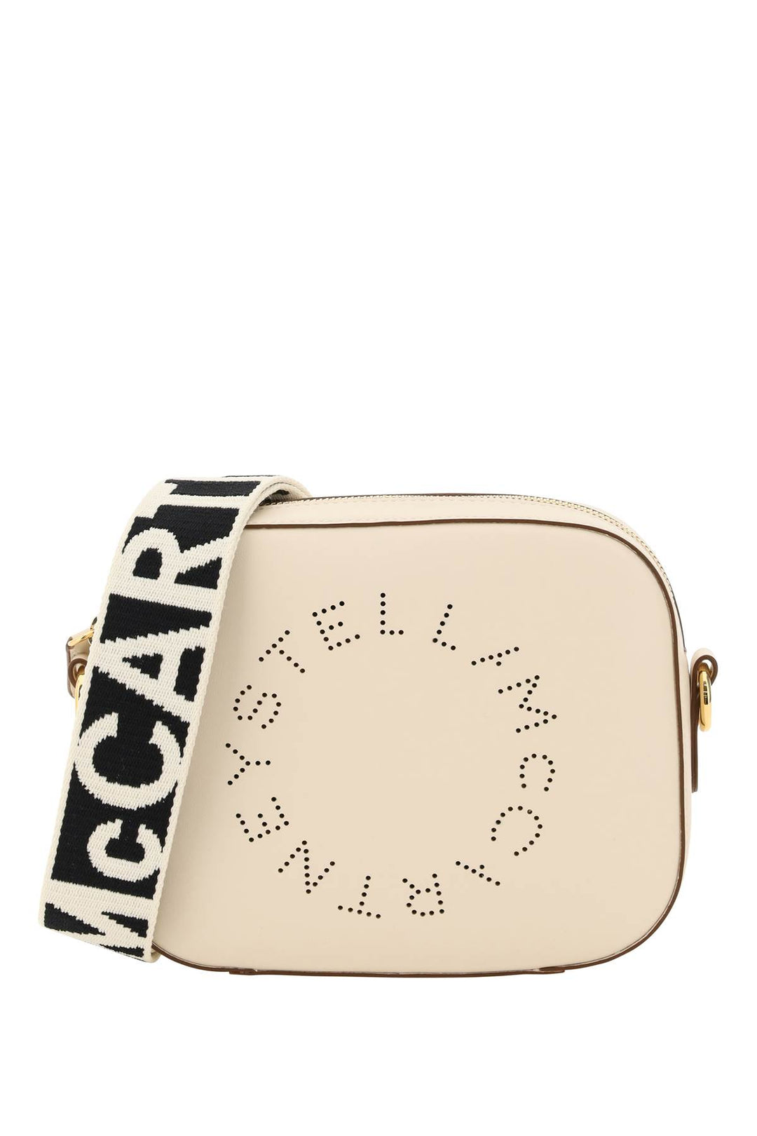 Stella Mc Cartney Camera Bag With Perforated Stella Logo   Beige