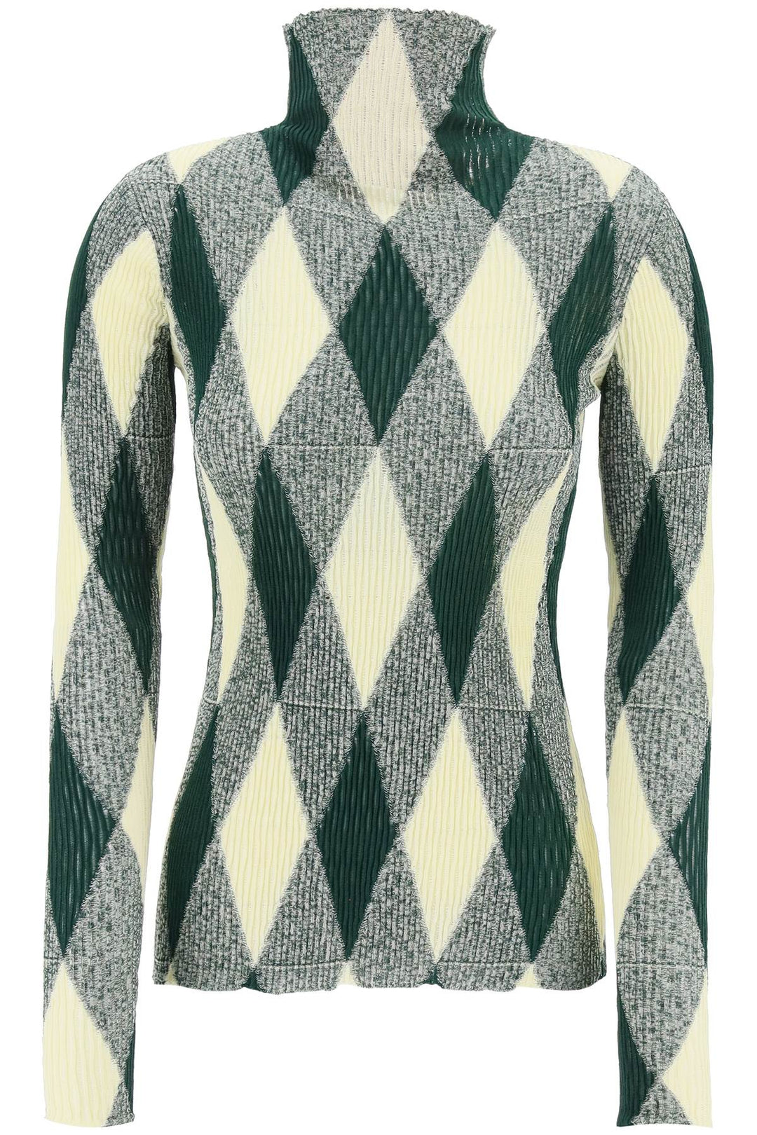 Burberry Replace With Double Quotestriped Cotton And Silk Dolcev   Verde