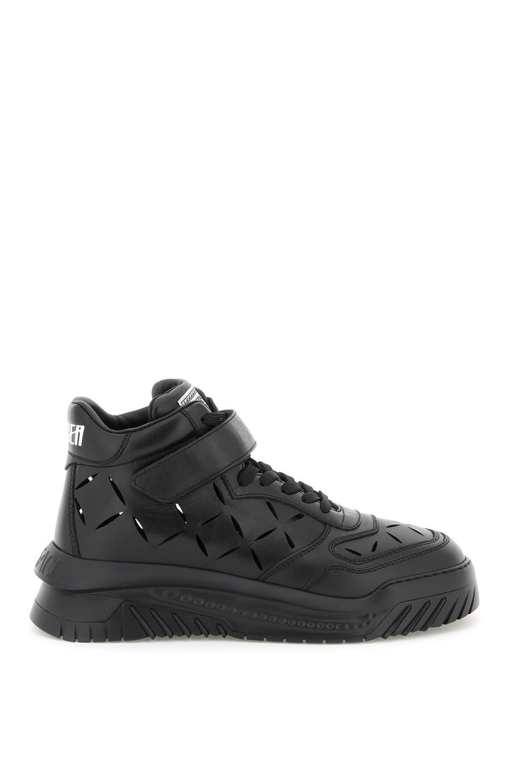 Versace 'Odissea' Sneakers With  Cut Outs   Nero