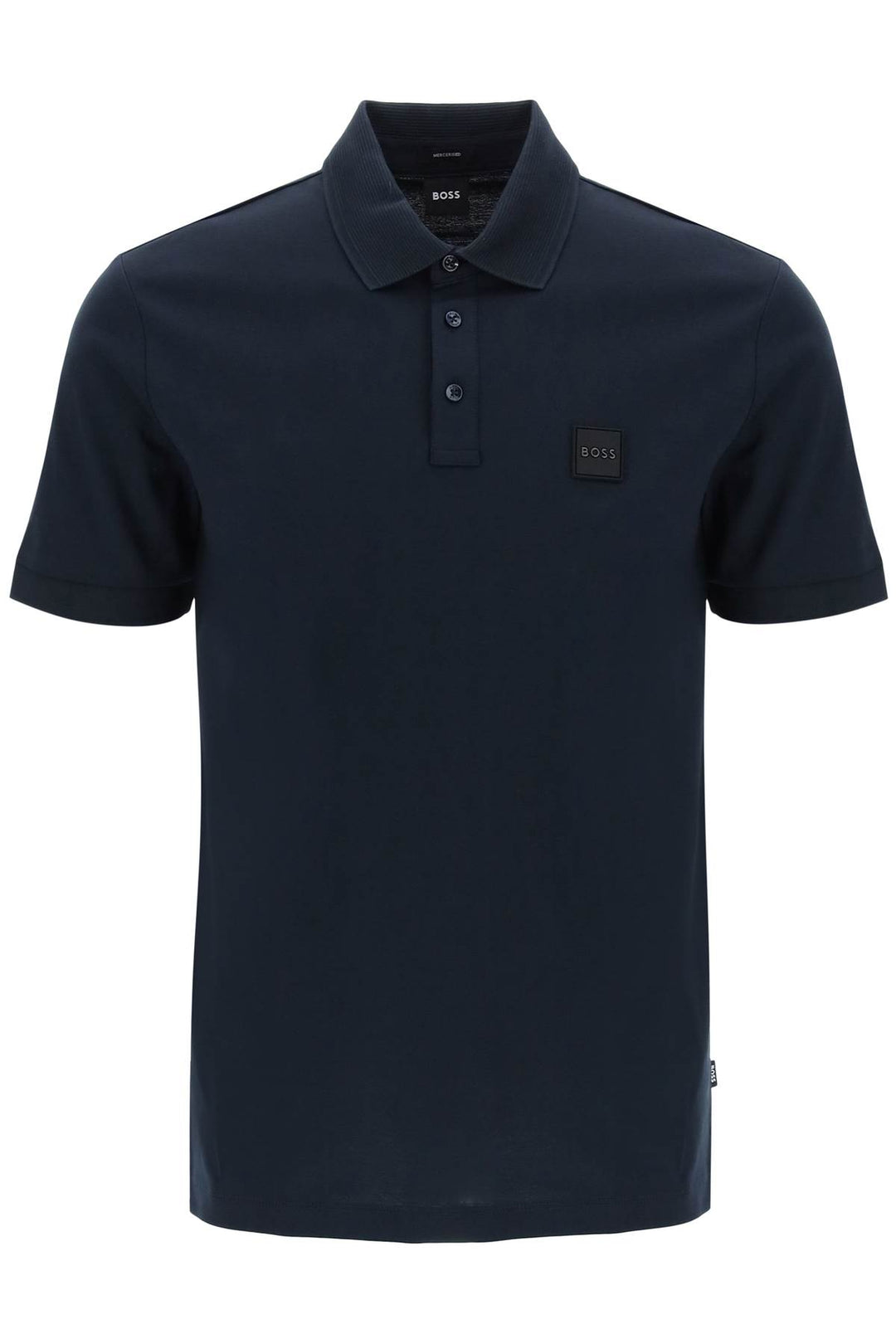 Boss Cotton Jersey Polo Shirt   Blu