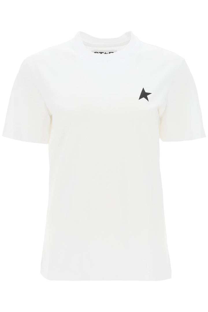 Golden Goose Regular T Shirt With Star Logo   Nero