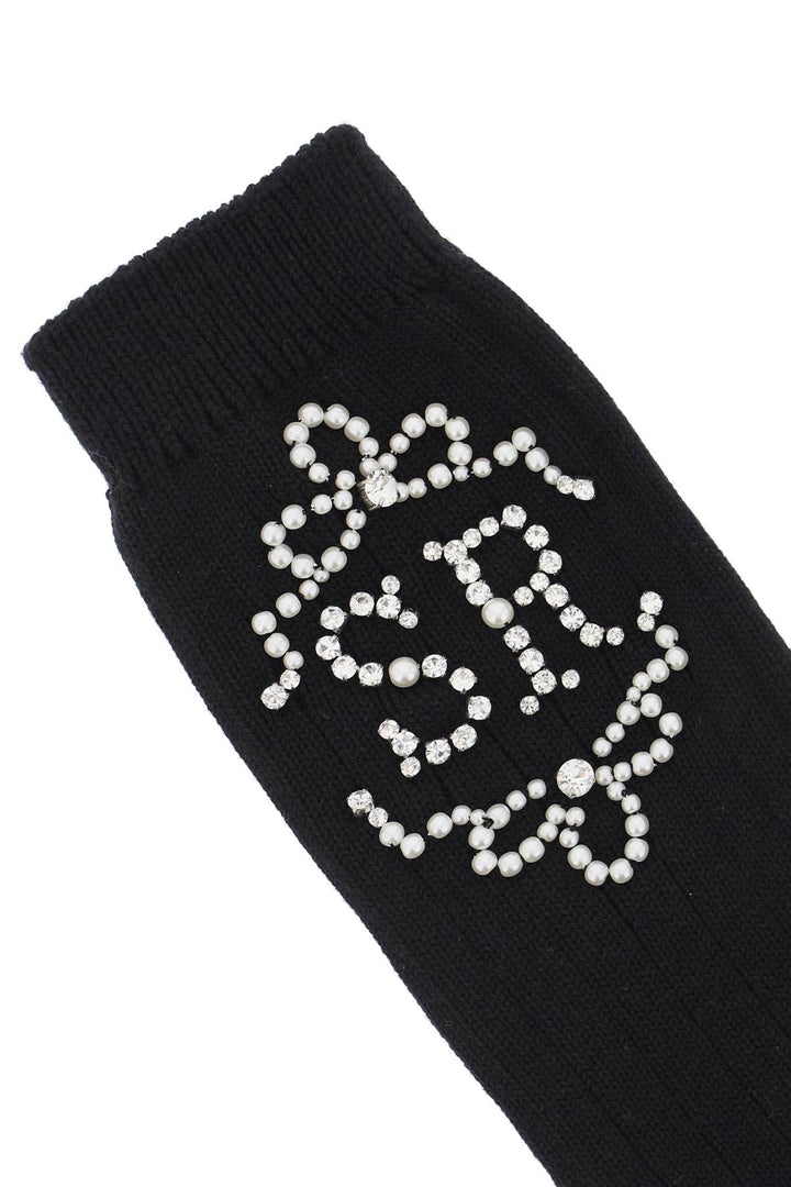 Simone Rocha Sr Socks With Pearls And Crystals   Nero