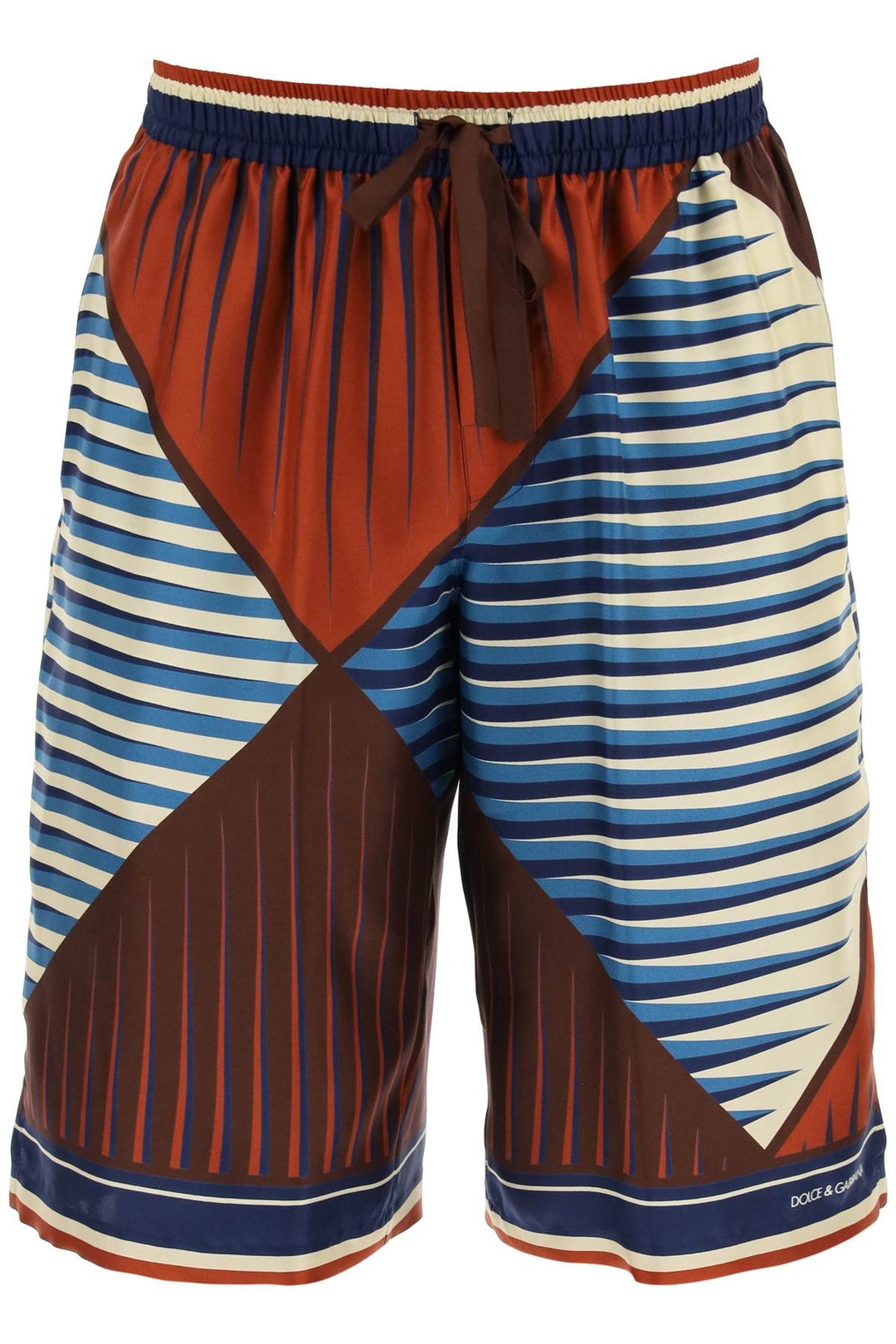 Dolce & Gabbana Printed Silk Bermuda Shorts Set   Multicolor