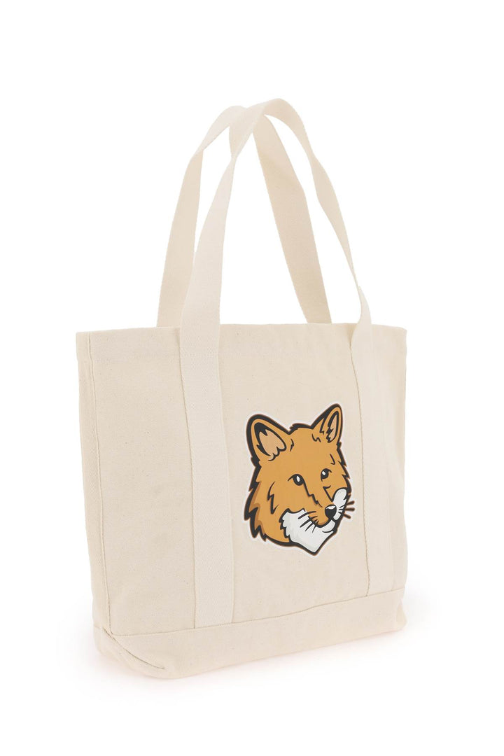 Maison Kitsune Fox Head Tote Bag   Neutro