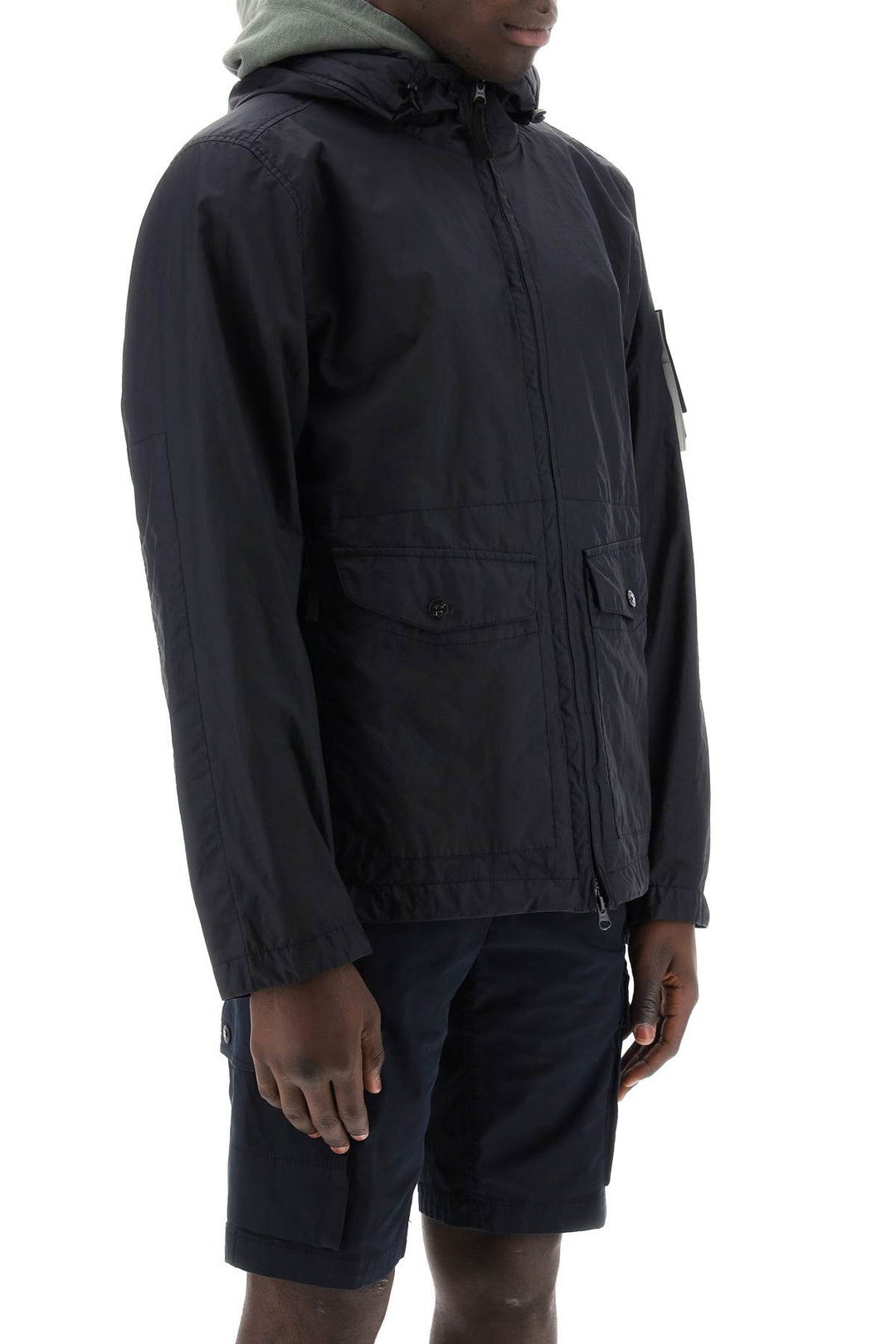 Stone Island Membrana 3l Tc Hooded Jacket   Blu