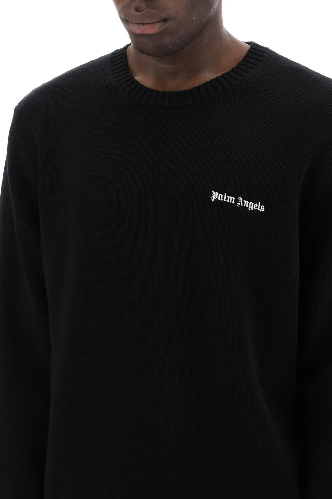 Palm Angels Embroidered Logo Pullover   Nero
