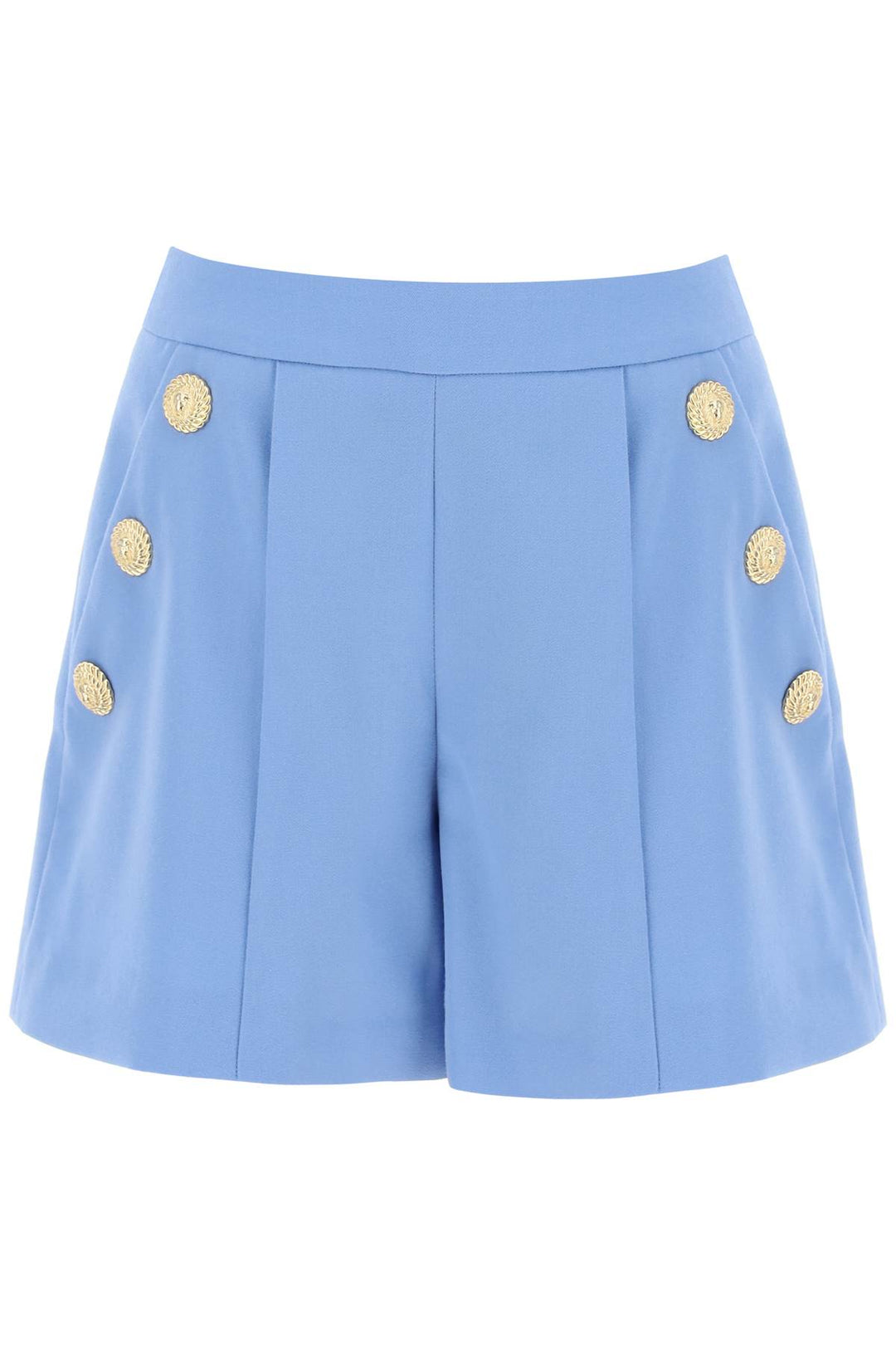 Balmain Embossed Button Shorts With   Celeste