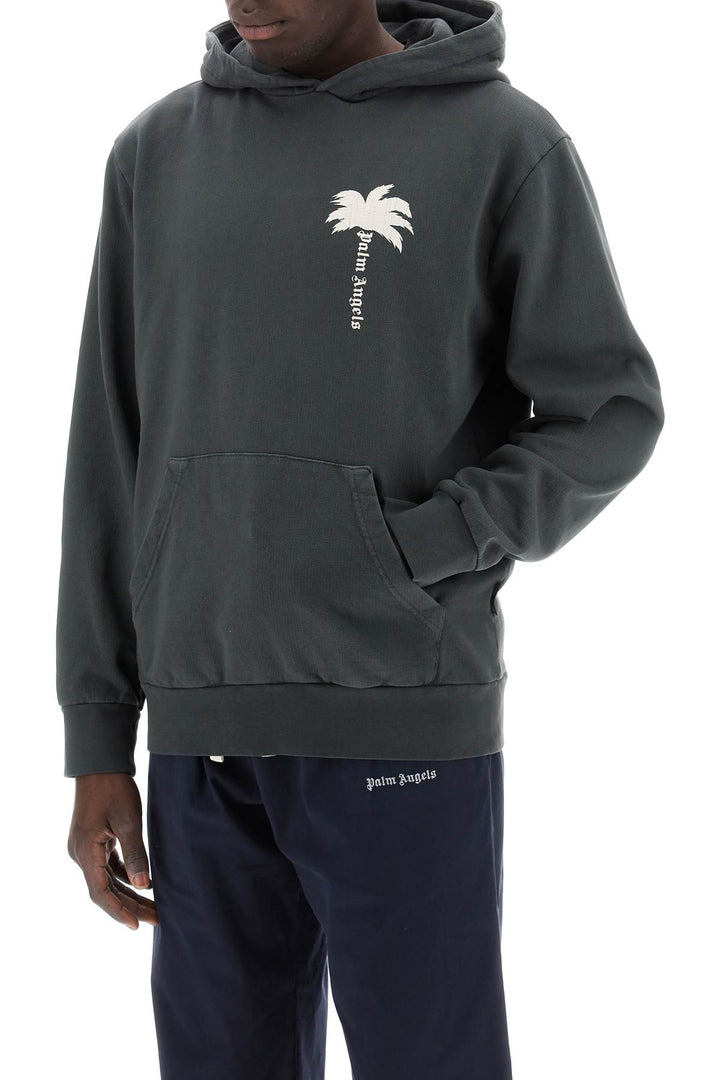Palm Angels The Palm Hooded Sweatshirt With   Grigio