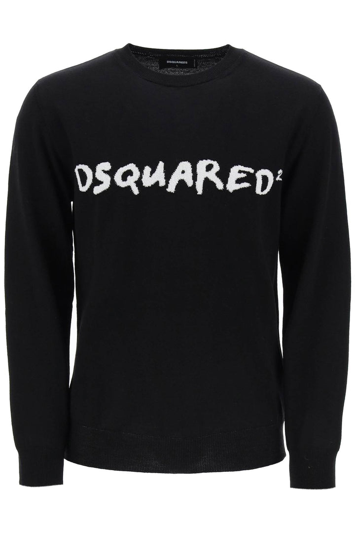 Dsquared2 Textured Logo Sweater   Nero