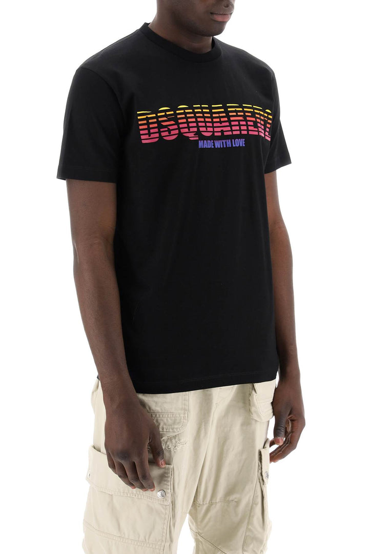 Dsquared2 Replace With Double Quotelogoed Cool Fit T   Nero