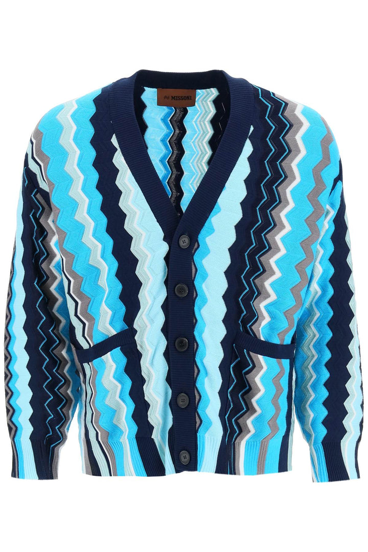 Missoni Patterned Cardigan   Blu