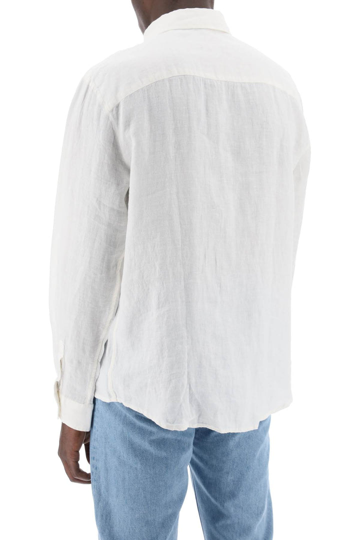 A.P.C. Linen Cassel Shirt For   Bianco
