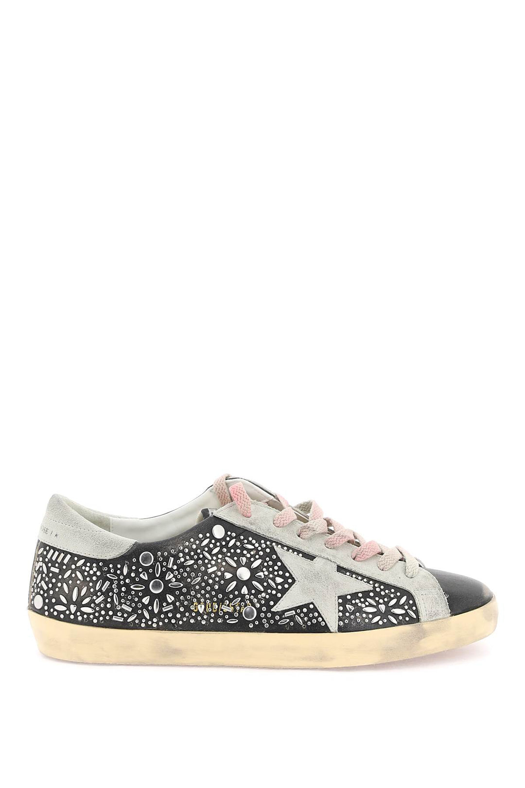 Golden Goose Super Star Studded Sneakers With   Nero