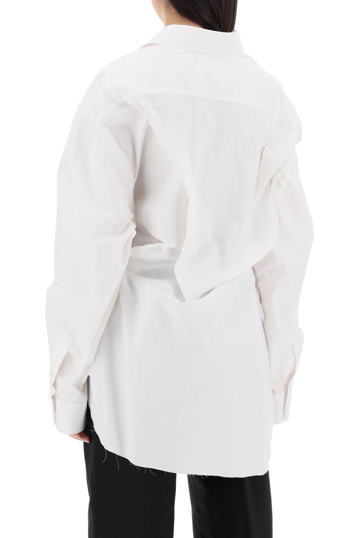 Maison Margiela Draped Oversized Shirt   Bianco