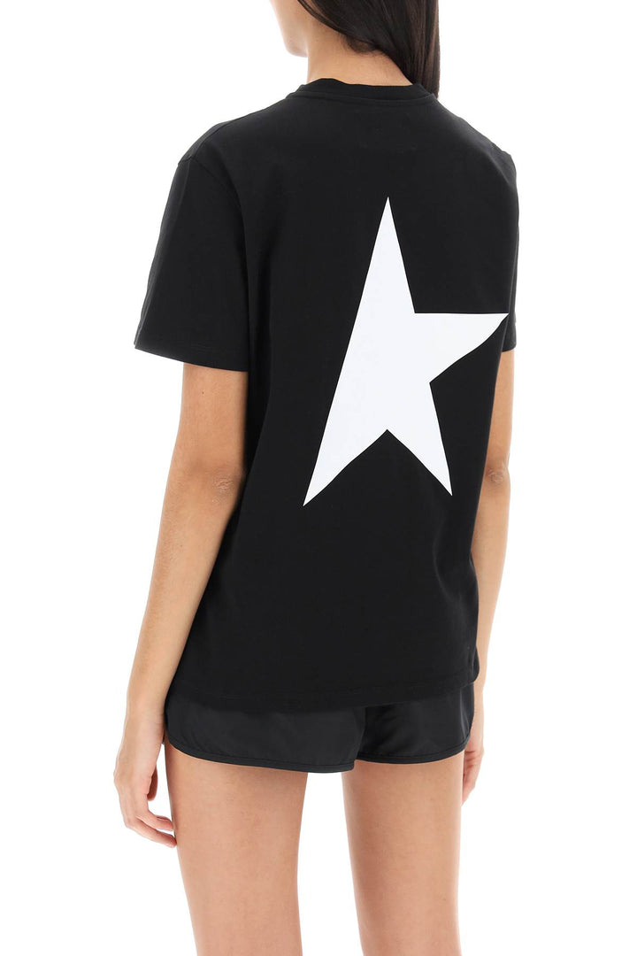 Golden Goose T Shirt With Star Print   Nero