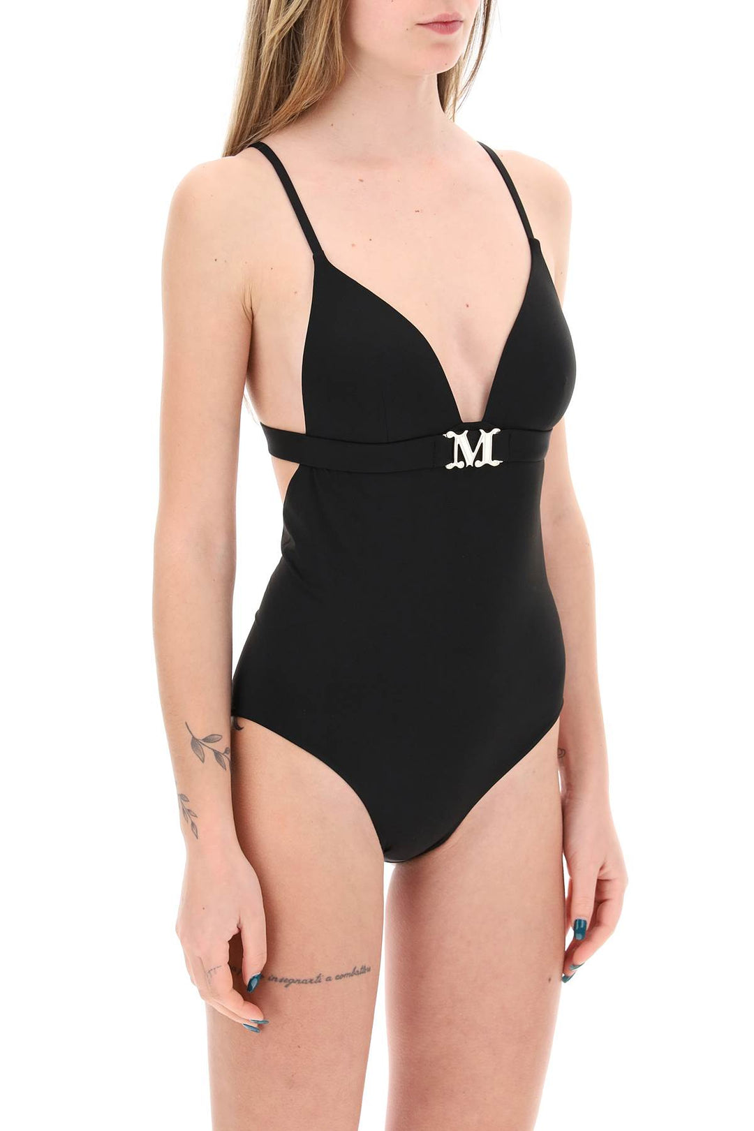 Max Mara Beachwear One Piece Swimsuit With Cup   Nero