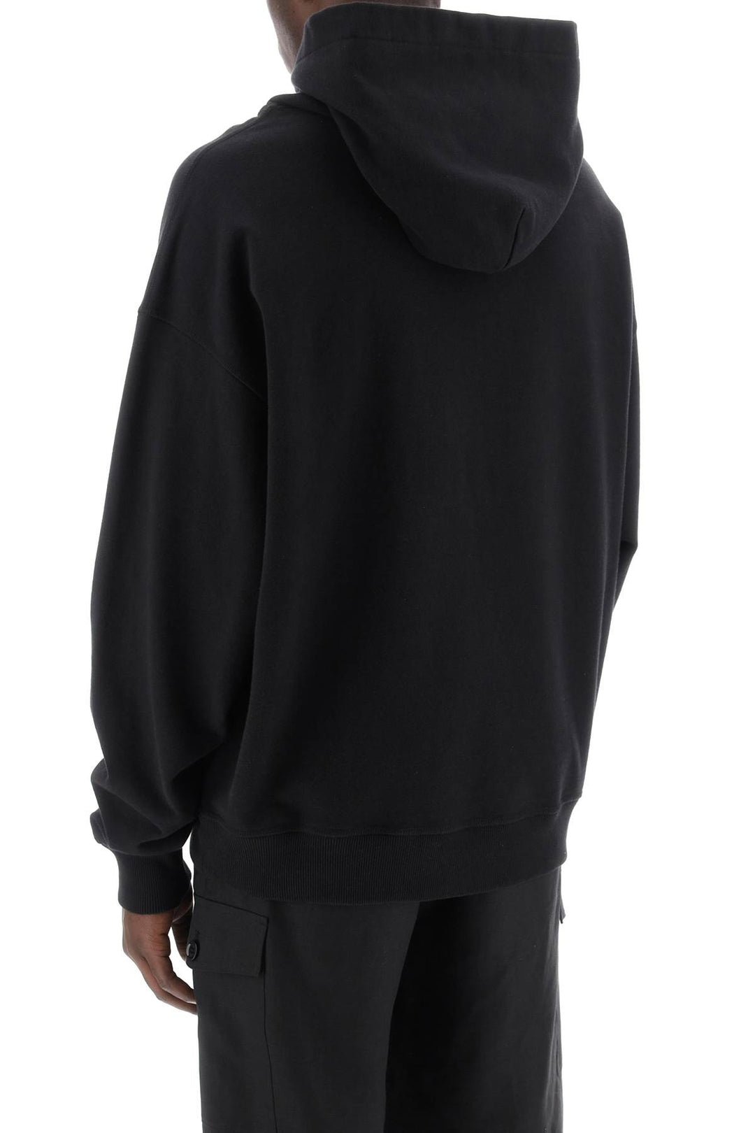 Dolce & Gabbana Hooded Sweatshirt With Logo Print   Nero