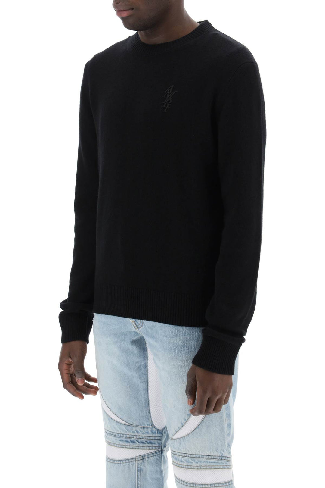 Amiri Stack Cashmere Sweater   Nero