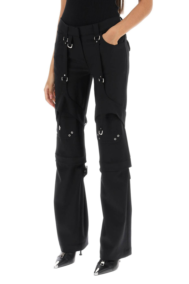 Off White Cargo Pants In Wool Blend   Nero