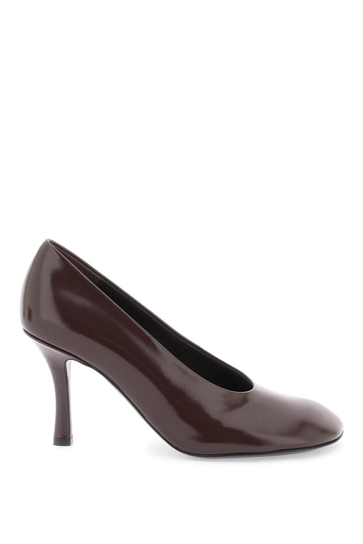 Burberry Glossy Leather Baby Pumps   Nero