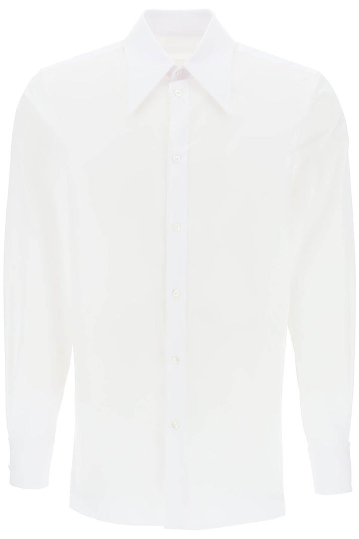 Maison Margiela Replace With Double Quoteshirt With Pointed Collarreplace With Double Quote   Bianco