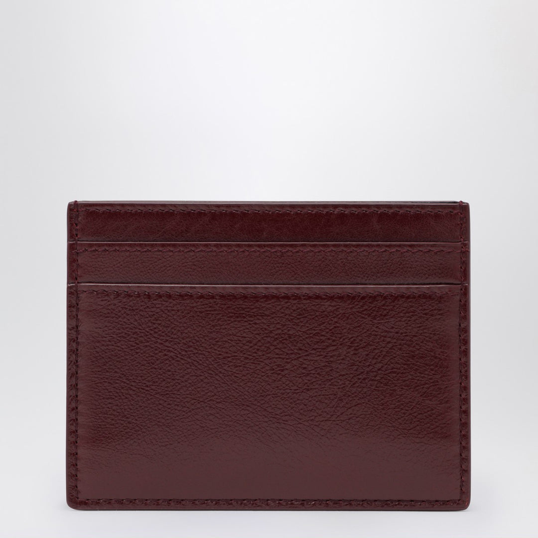 Saint Laurent ruby leather credit card holder