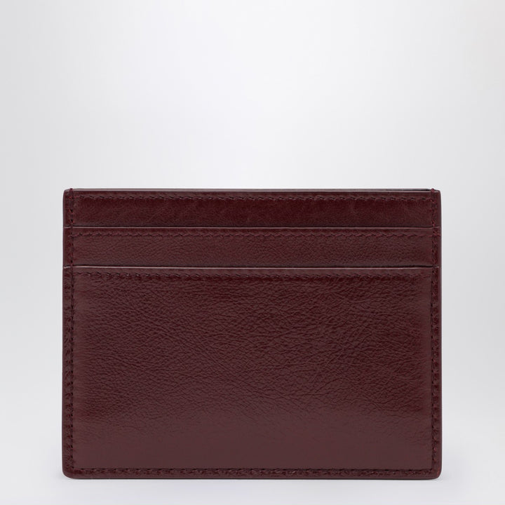 Saint Laurent ruby leather credit card holder