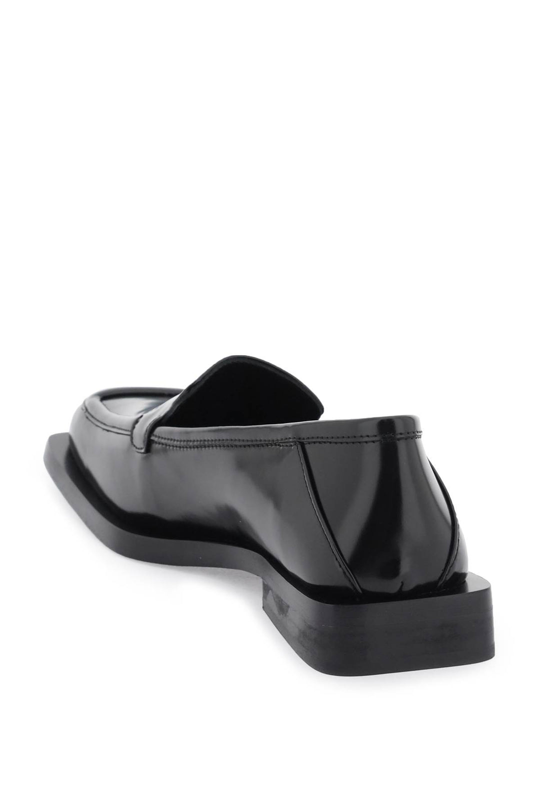 The Attico Brushed Leather 'Micol' Loafers   Black