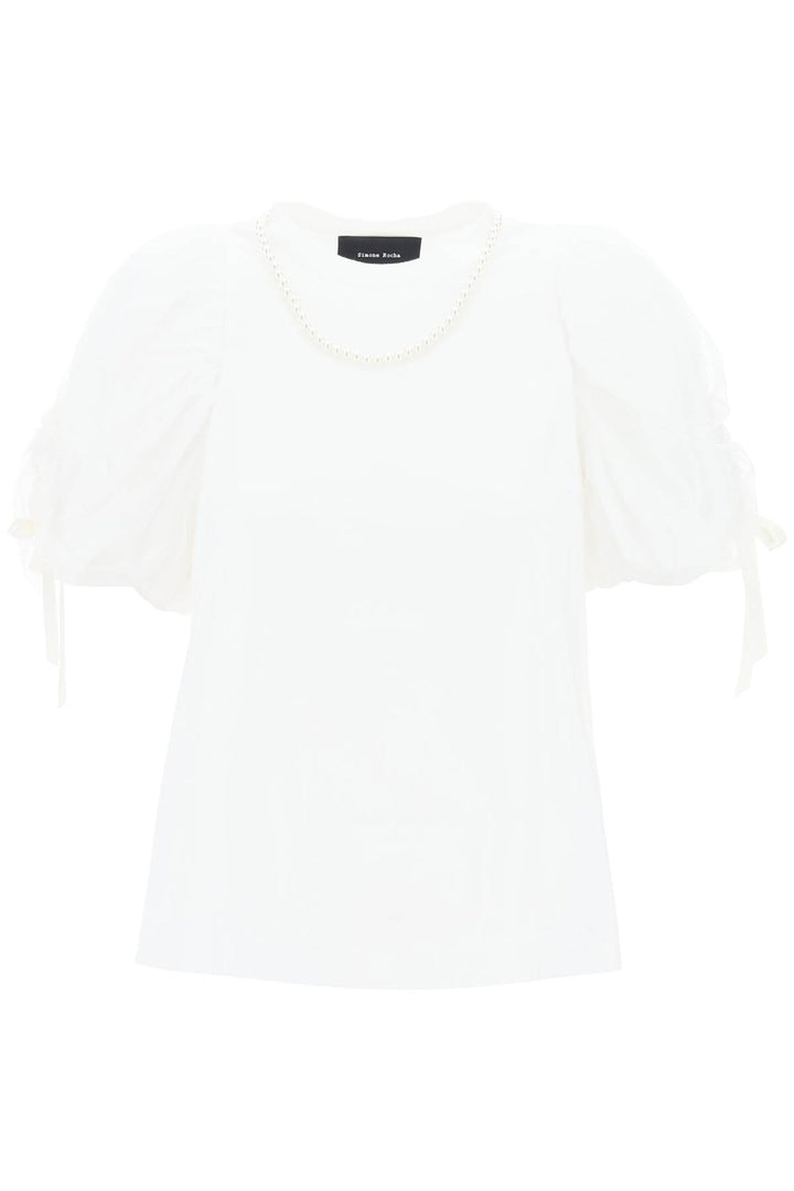Simone Rocha Puff Sleeves T Shirt   Bianco