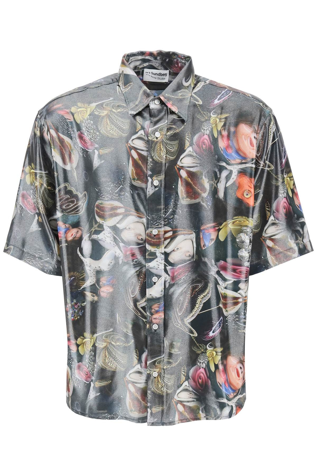 Acne Studios Short Sleeved Shirt With Print For B. Sund   Multicolor