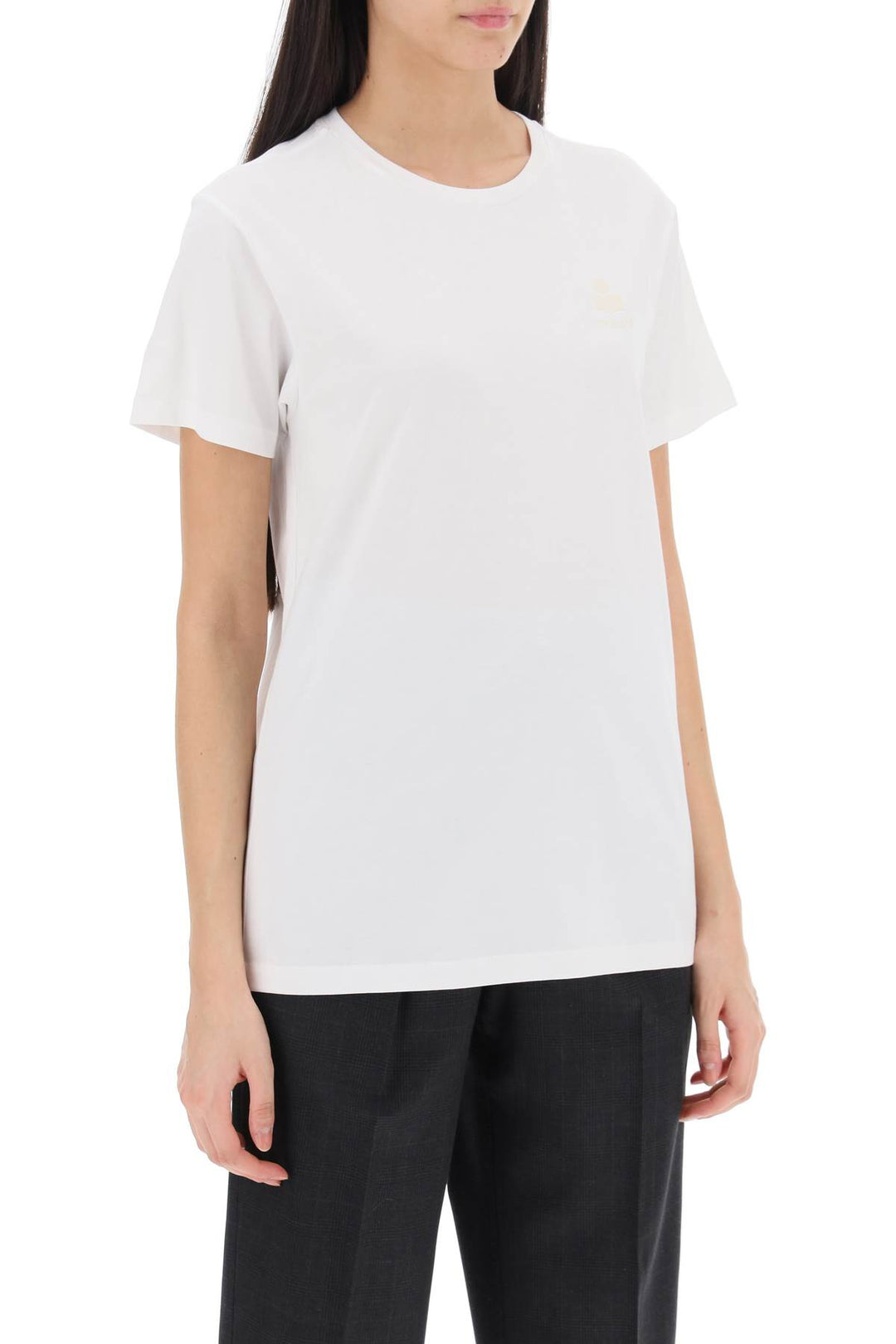 Isabel Marant Etoile Aby Regular Fit T Shirt   Bianco
