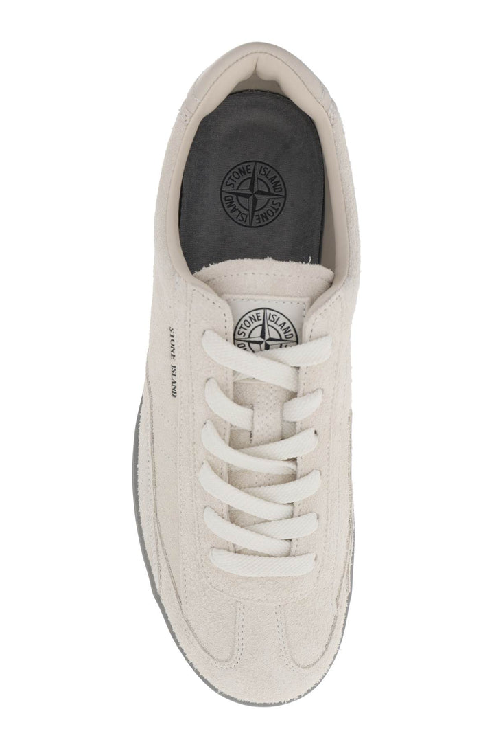 Stone Island Suede Leather Rock Sneakers For   Neutro