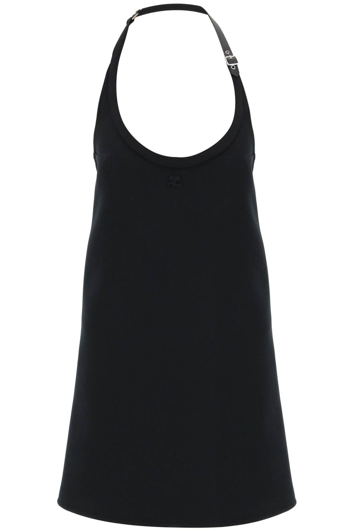 Courreges Mini Dress With Strap And Buckle Detail.   Nero