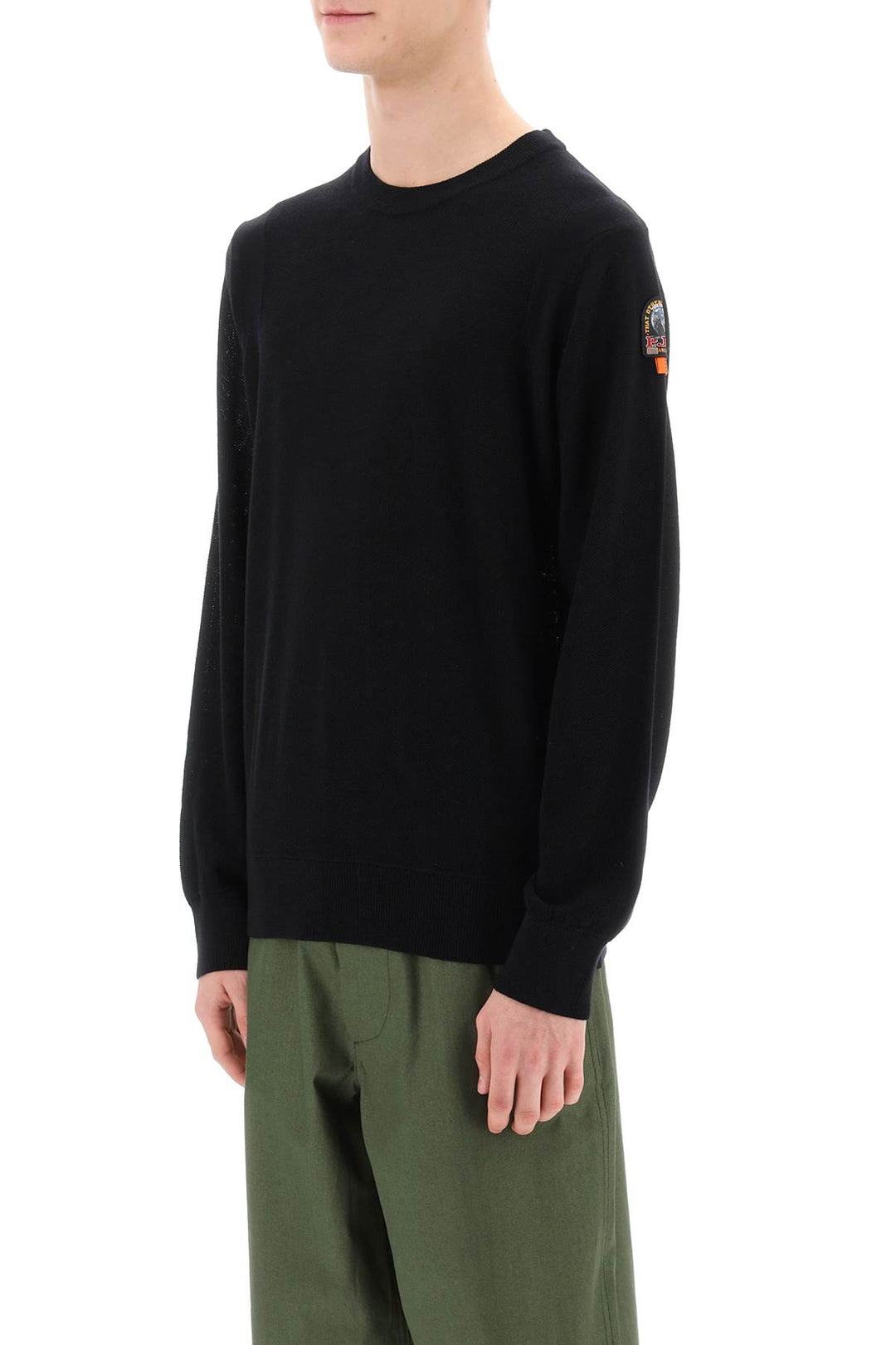 Parajumpers Tolly Sweater In Merino Wool   Nero
