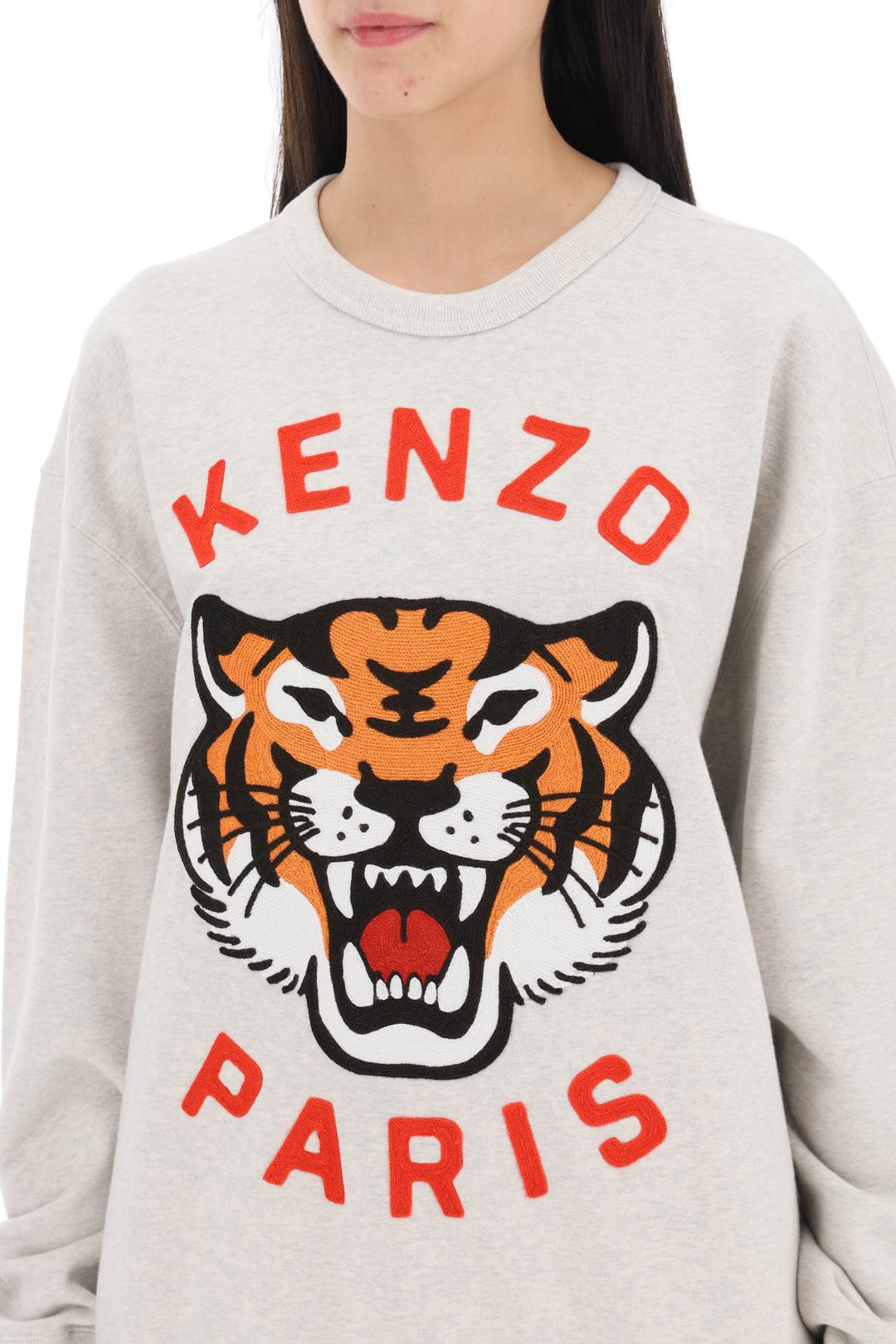 Kenzo 'Lucky Tiger' Oversized Sweatshirt   Grigio