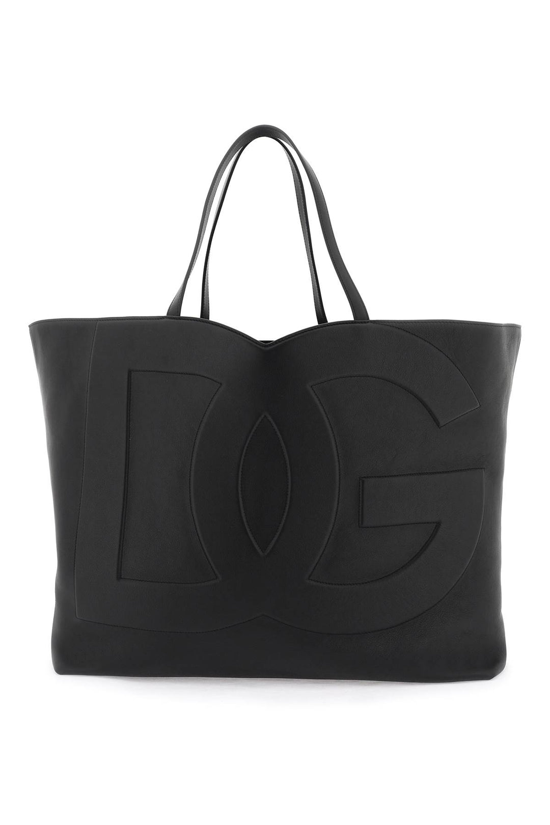 Dolce & Gabbana Large Dg Logo Shopping Bag   Nero