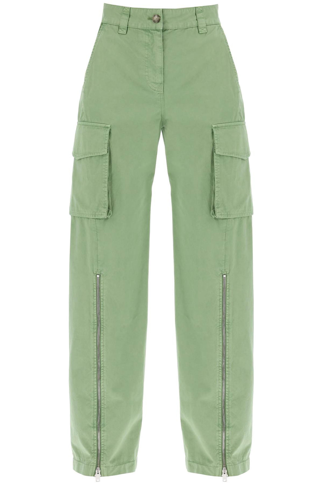 Stella Mc Cartney Organic Cotton Cargo Pants For Men   Verde