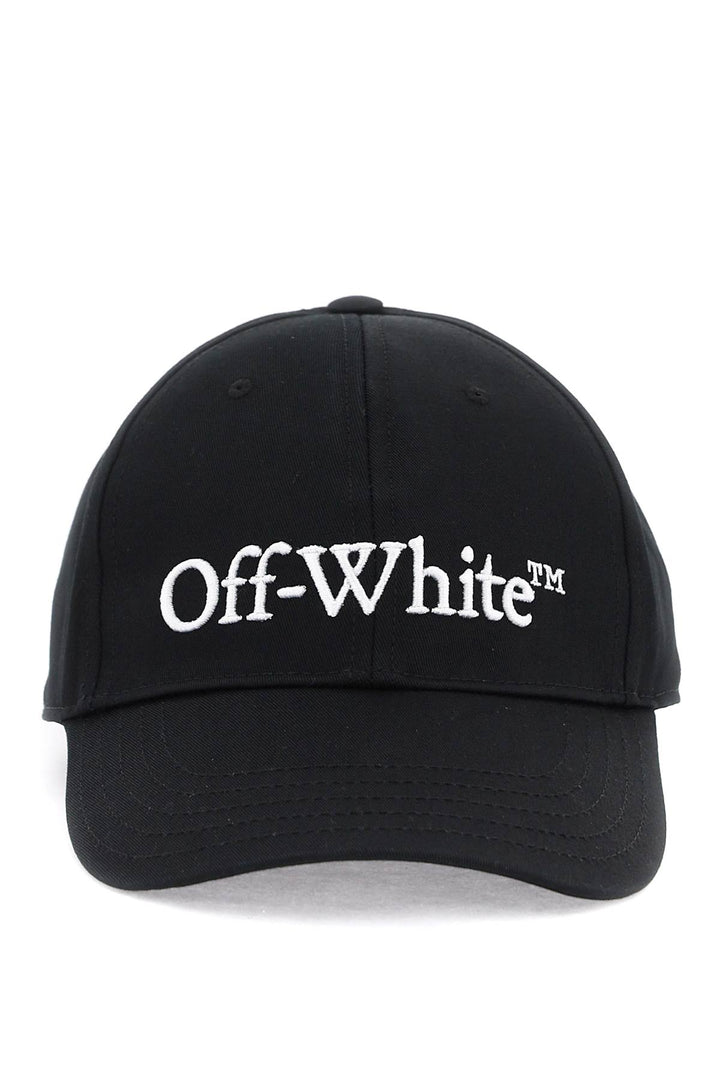 Off White Embroidered Logo Baseball Cap With   Nero