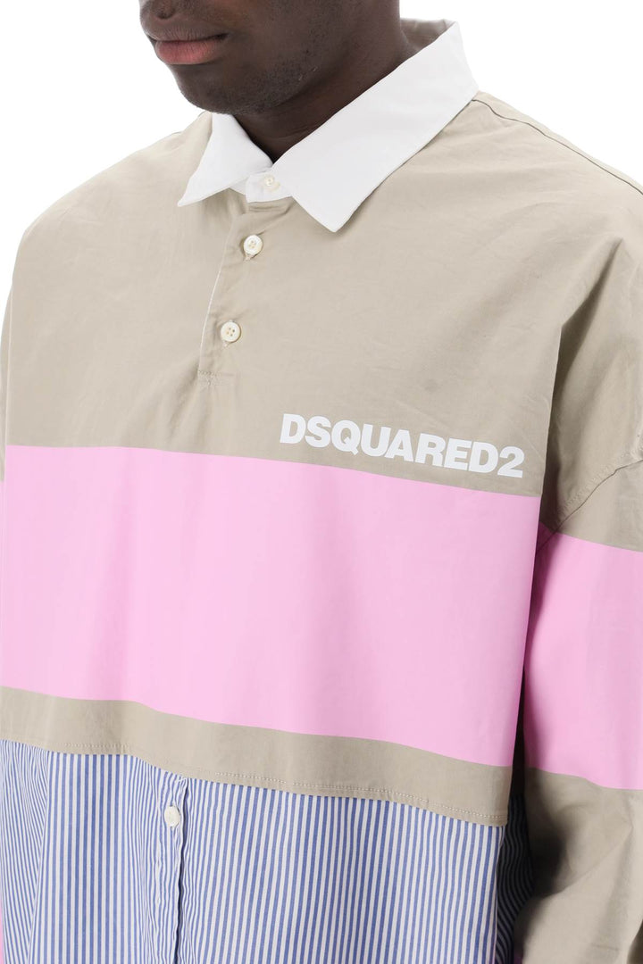 Dsquared2 Oversized Hybrid Shirt   Beige