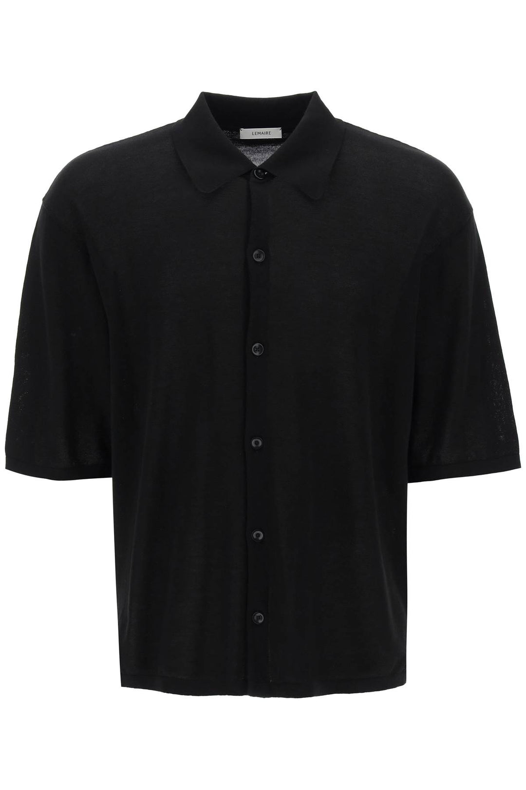 Lemaire Short Sleeved Knit Shirt For   Nero