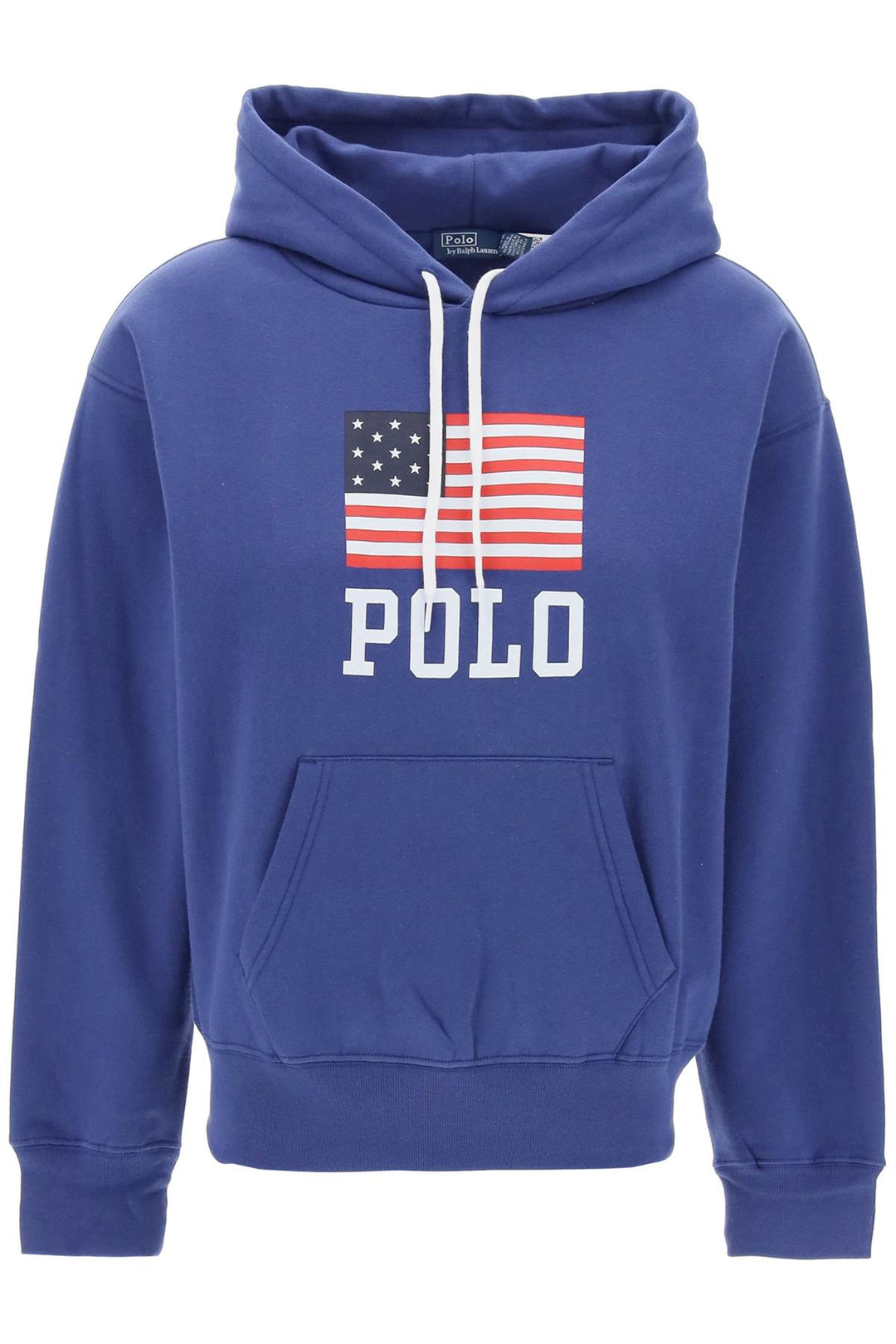 Polo Ralph Lauren Hooded Sweatshirt With Flag Print   Blu