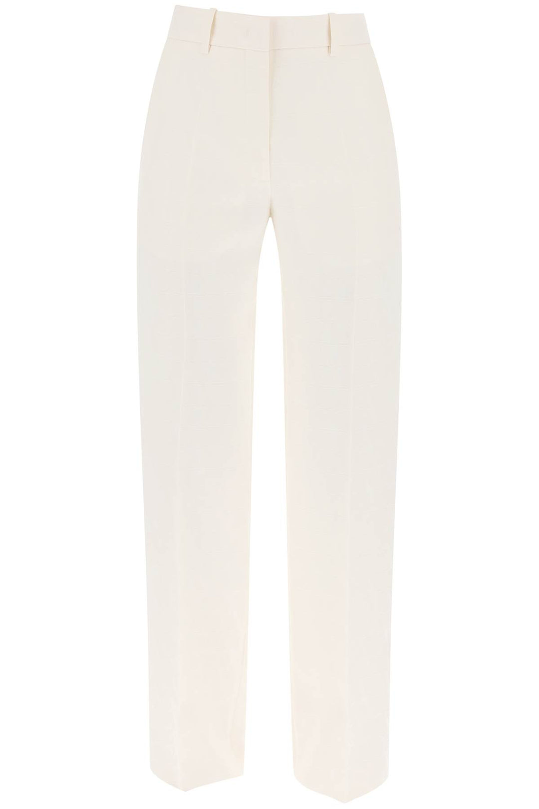 Valentino Garavani Toile Iconographe Pants In Crepe Couture   Bianco