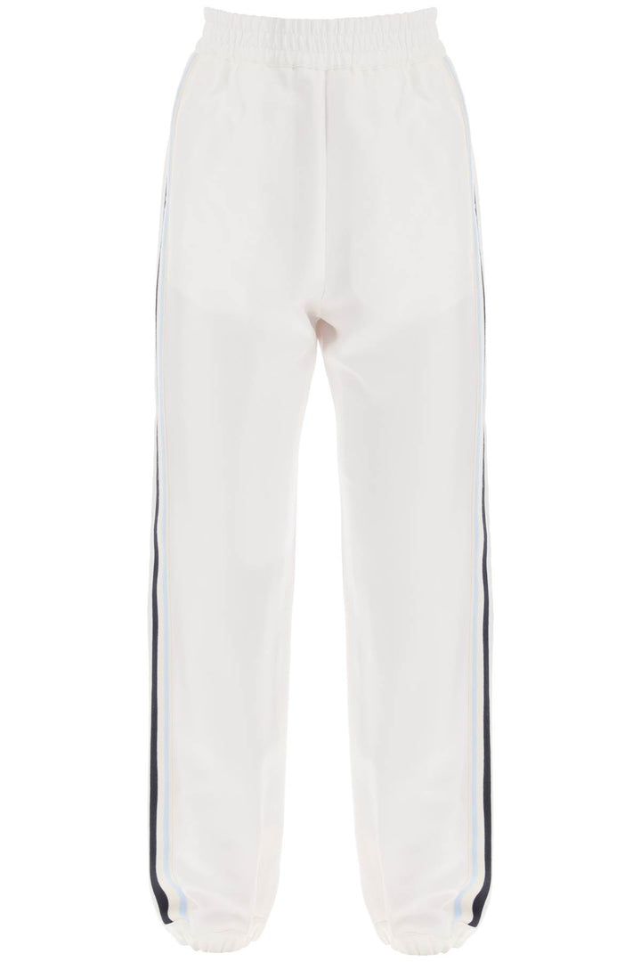 Moncler Logo Banded Joggers With   Bianco