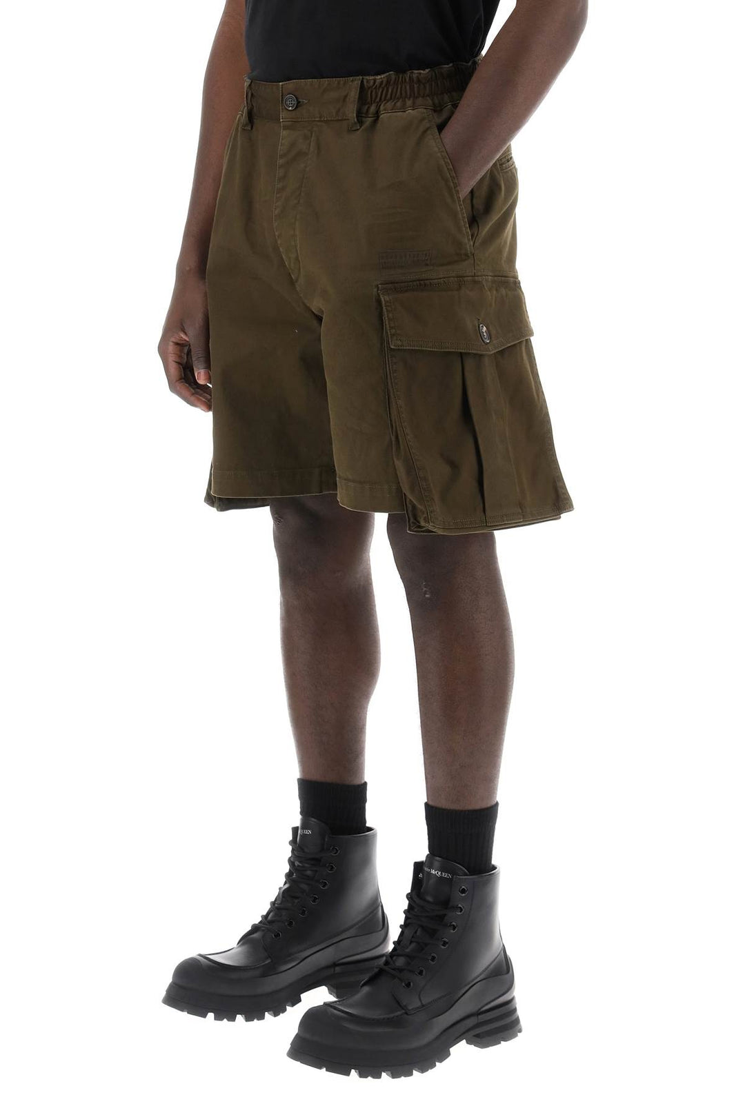 Dsquared2 Replace With Double Quoteurban 64 Cargo Bermuda   Khaki