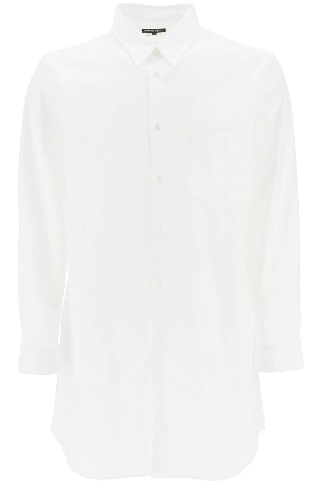 Comme Des Garcons Homme Plus Maxi Shirt In Poplin   Bianco