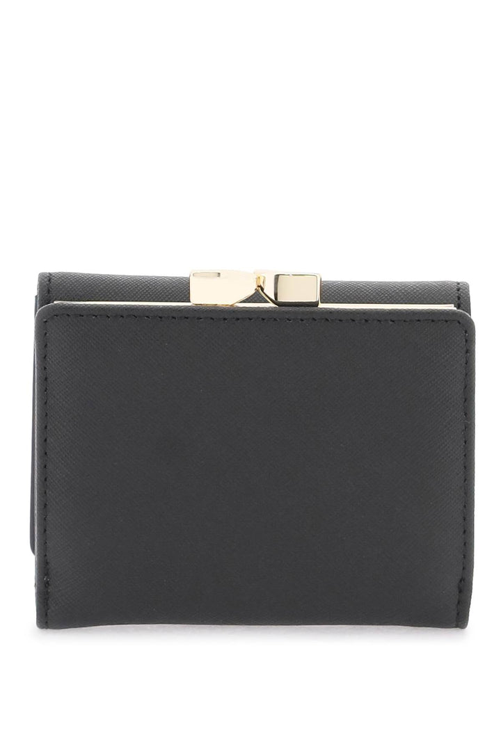 Vivienne Westwood Small Frame Saffiano Wallet   Nero
