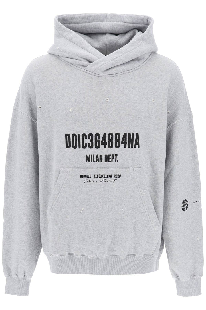 Dolce & Gabbana Distressed Effect Hoodie   Grigio