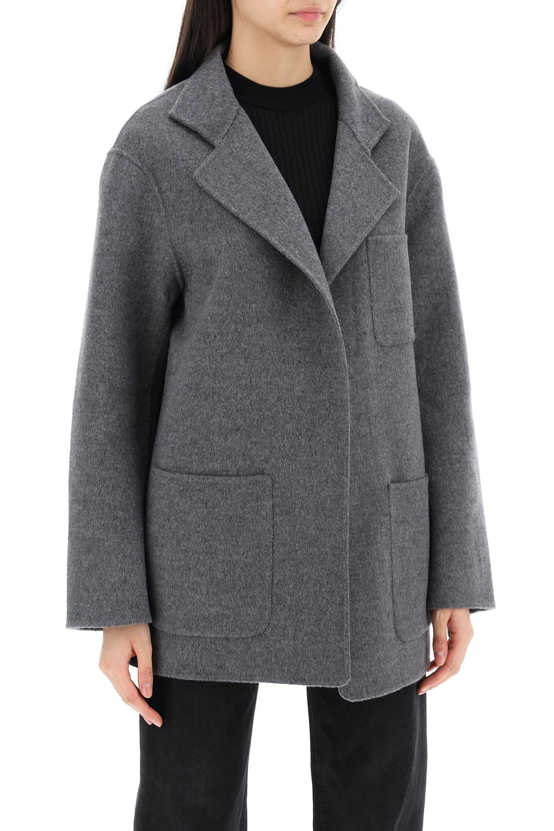 Toteme Double Faced Wool Jacket   Grigio