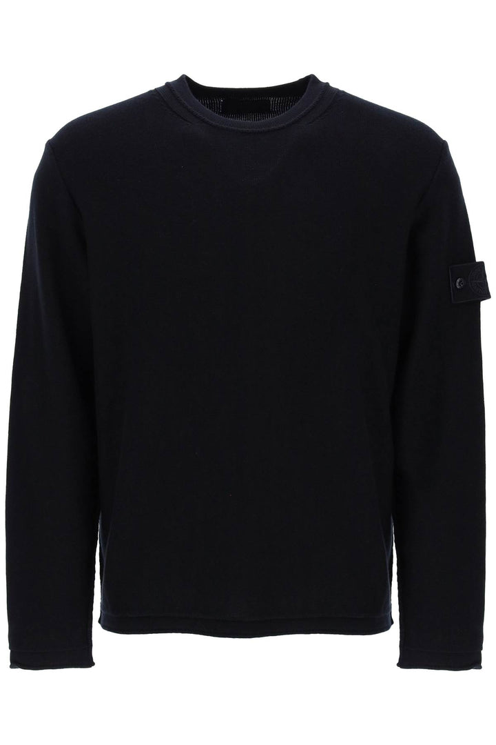 Stone Island Cotton And Cashmere Ghost Piece Pullover   Blu